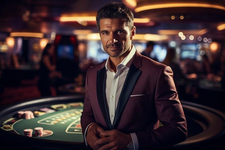 Tampilan antarmuka kasino langsung happybet88 dengan meja roulette dan dealer profesional
